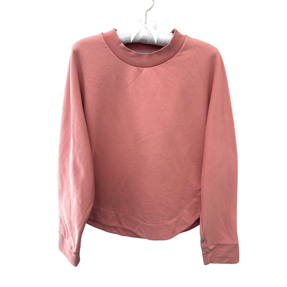 COS Pink Minimalist Sweatshirt Relaxed Cotton Blend Pullover Modern XS